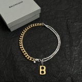 Balenciaga New Couple Versatile Personalized Asymmetric Necklace