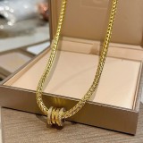 Bvlgari New Couple Fashion Diamond Set Shipping Bead Necklace