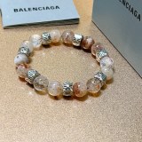 Balenciaga Couple Fashion Retro Punk Thai Silver Style Hair Crystal Bracelet