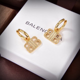 Balenciaga New Fashion Diamond Set BB Letter Earrings