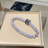 Bvlgari New Fashion Transit Bead Natural Purple Cloud Stone Bracelet