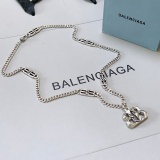 Balenciaga New Couple Retro BB Letter Pendant Necklace