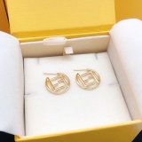 Fendi New Fashion Round FF Smooth Earrings
