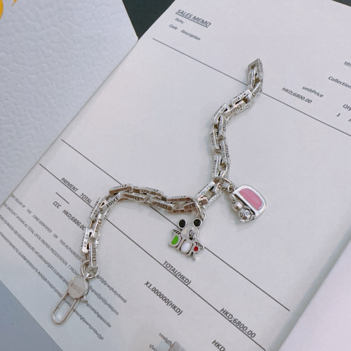 Dior Retro Rock Punk Thai Silver Bracelet