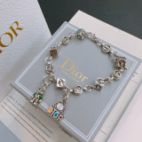 Dior Retro Rock Punk Thai Silver Bracelet