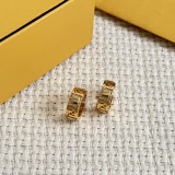 Fendi Fashion Versatile Hollow Logo Earrings