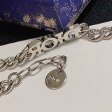 Dior New Fashion Diamond Logo Silver Bracelet