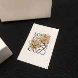 Loewe Fashion Elegant Diamond Logo Earrings