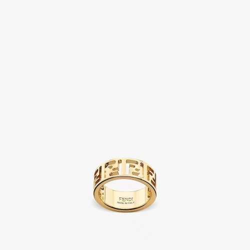 Fendi Fashion Versatile Hollow Logo Ring