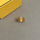 Fendi Fashion Versatile Hollow Logo Ring