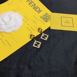 Fendi New Fashion Versatile Diamond Studded FF Earrings