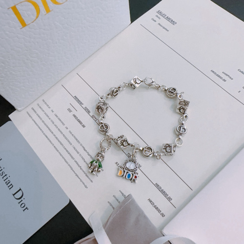 Dior Retro Rock Punk Thai Silver Bracelet