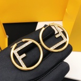 Fendi New Fashion Round Diamond Set F Earrings