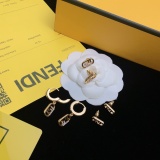 Fendi Fashion Personalized Diamond Studded F Earrings