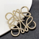Loewe New Versatile Full Diamond Logo Brooch