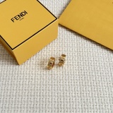 Fendi Fashion Versatile Hollow Logo Earrings