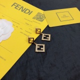 Fendi New Fashion Versatile Diamond Studded FF Earrings