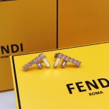 Fendi New Elegant Pink Diamond FF Earrings