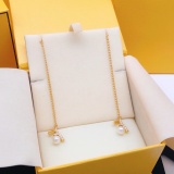 Fendi New Fashion Pearl Tassel Earrings