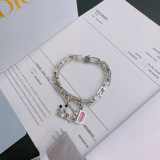 Dior Retro Rock Punk Thai Silver Bracelet