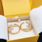 Fendi New Fashion Round Diamond Set F Earrings