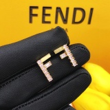 Fendi New Elegant Pink Diamond FF Earrings