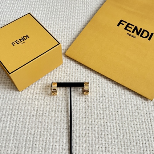 Fendi Fashion Versatile Hollow Logo Earrings