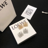 Loewe Fashion Elegant Diamond Logo Earrings