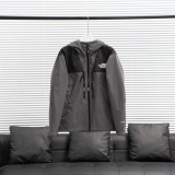 The North Face Double Zipper Embroidered Hooded Mountain Climbing Jacket