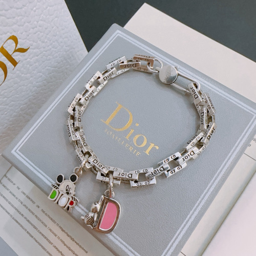 Dior Retro Rock Punk Thai Silver Bracelet