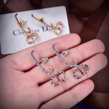 Dior New Fashion Color Diamond CD Earrings