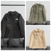 The North Face New Couple Multi Zipper Embroidered Hooded Jacket