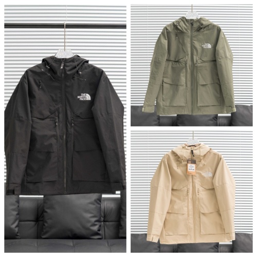 The North Face New Couple Multi Zipper Embroidered Hooded Jacket