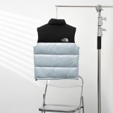 The North Face New Couple Fashion Large Grid Warm Down Vest