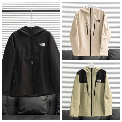 The North Face New Couple Double Zipper Embroidery Hooded Jacket
