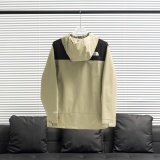 The North Face New Couple Double Zipper Embroidery Hooded Jacket