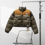 The North Face Fashion Embroidery Short Stand Collar Down Jacket