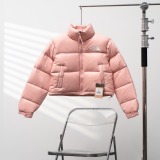 The North Face Fashion Embroidery Short Stand Collar Down Jacket