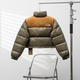 The North Face Fashion Embroidery Short Stand Collar Down Jacket