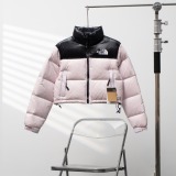 The North Face Fashion Embroidery Short Stand Collar Down Jacket