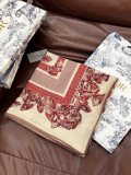 Dior Fashion Versatile Cashmere Double Sided Same Color Printed Shawl Size: 135 x 135 CM