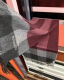 Burberry Couple Classic Versatile Embroidered War Horse Color blocked Cashmere Scarf Size: 30 x 180 CM