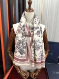 Dior Fashion Elegant Floral Printed Cashmere Scarf Size: 65 x 185 CM