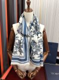 Dior Fashion Elegant Floral Printed Cashmere Scarf Size: 65 x 185 CM