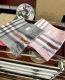 Burberry Couple Classic Versatile Embroidered War Horse Checkered Cashmere Scarf Size: 30 x 180 CM