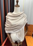 Louis Vuitton Classic Full Logo Cashmere Square Scarf Size: 120 x 120 CM
