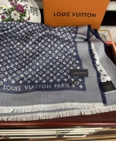 Louis Vuitton Classic Full Logo Cashmere Square Scarf Size: 120 x 120 CM