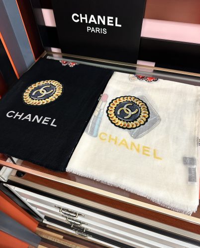 Chanel Classic Versatile Printed Cashmere Shawl Scarf Size: 100 x 200 CM