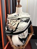 Chanel Fashion Elegant Camellia Hat Printed Cashmere Square Towel Size: 140 x 140 CM