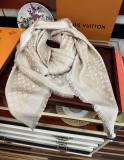 Louis Vuitton Classic Full Logo Cashmere Square Scarf Size: 120 x 120 CM